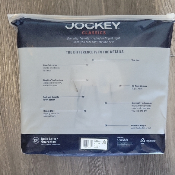 Jockey Men's Black Crew Neck T-Shirts - 3 Pack - Picture 2 of 2